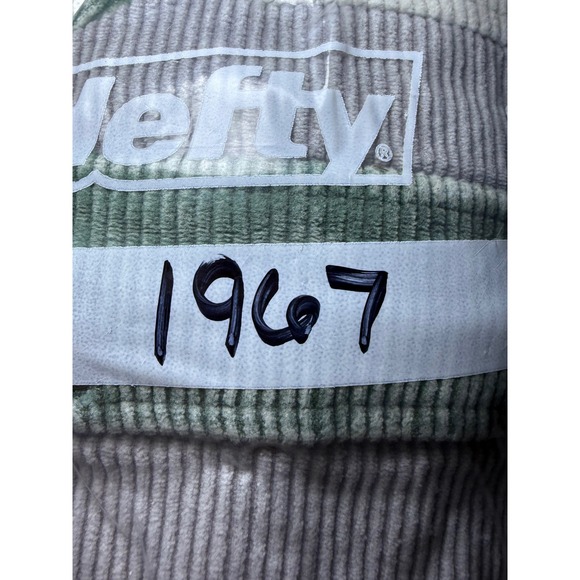 Colorblock Corduroy Hooded Shacket Oversized Distressed Hem Womens 2XL Boho - Picture 8 of 9